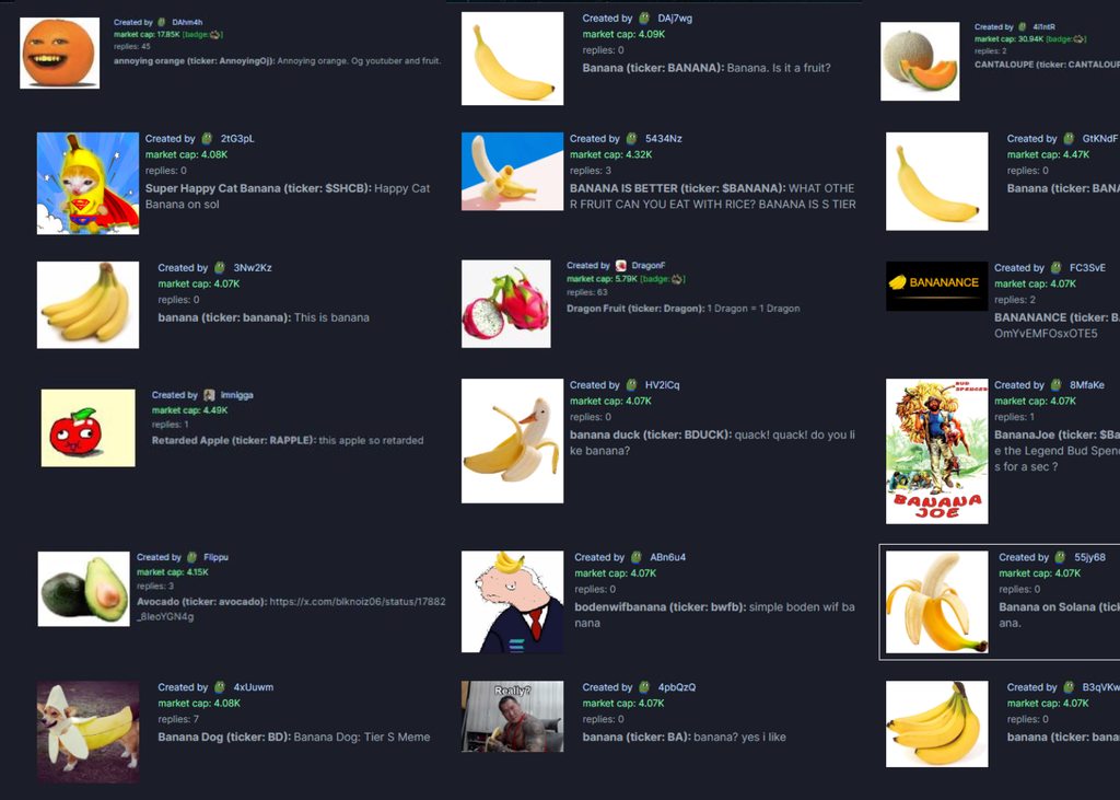 Ansem: Tweets a fruit tier list

Solana degens: