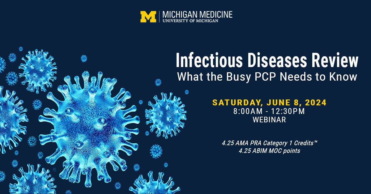 The 2024 Infectious Diseases CME webinar is just one month away!!🩺 Join our group of Infectious Diseases faculty as they share insight on hot topics in clinical care. Register today! bit.ly/24IDReview