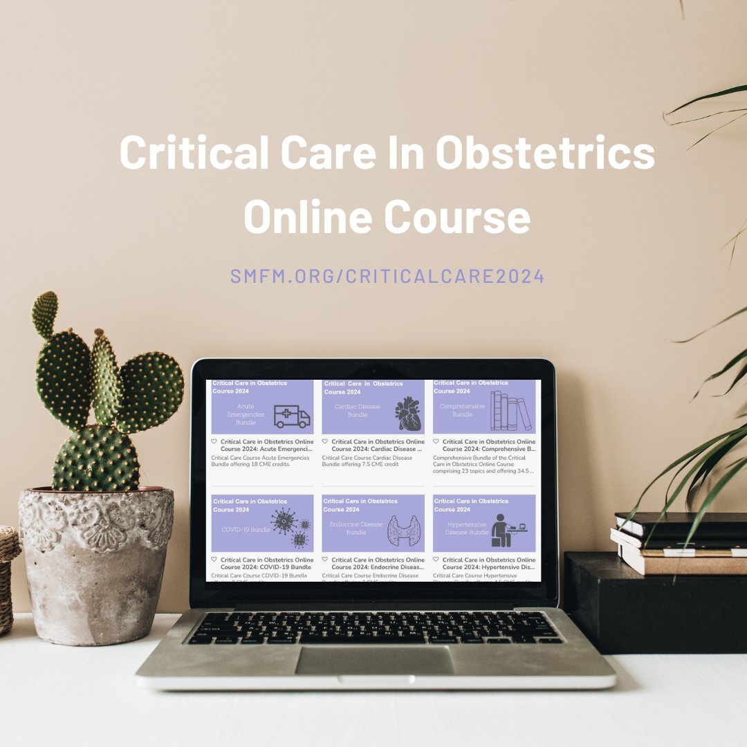 #DYK that the newly updated #SMFM #CriticalCare in #Obstetrics course offers up to 34.5 CME credits! The interactive course delves into a range of topics, including #sepsis in pregnancy,#pulmonaryhypertension, #postpartum hemorrhage and more. Enroll at the link in bio.