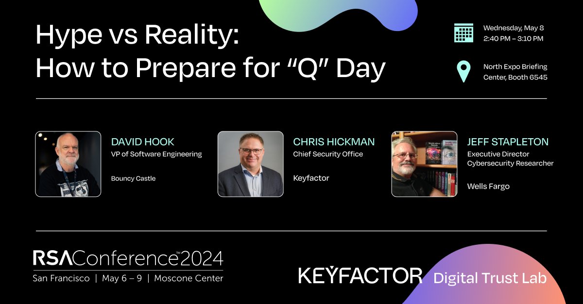 We’re just out here gearing up for “Q” day. Join us today at #RSAConference2024 (Wednesday, May 8) at 2:40 pm in North Expo, Booth 6545. Our “Hype vs. Reality” session will cover everything PQC and more, from planning to testing and implementing new algorithms.