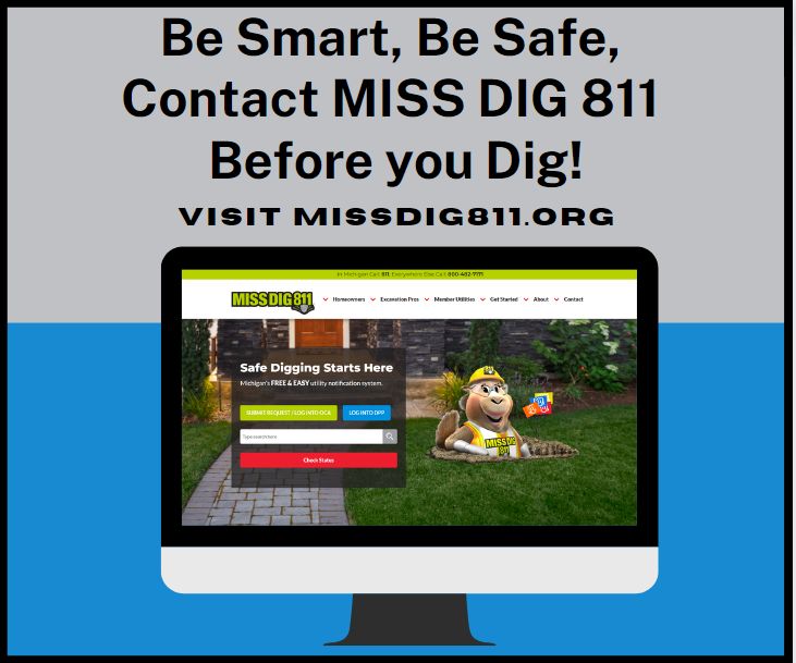 Place a dig notice either by calling 811 or by going to buff.ly/3N3sswp. #MISSDIG811 #safedigging