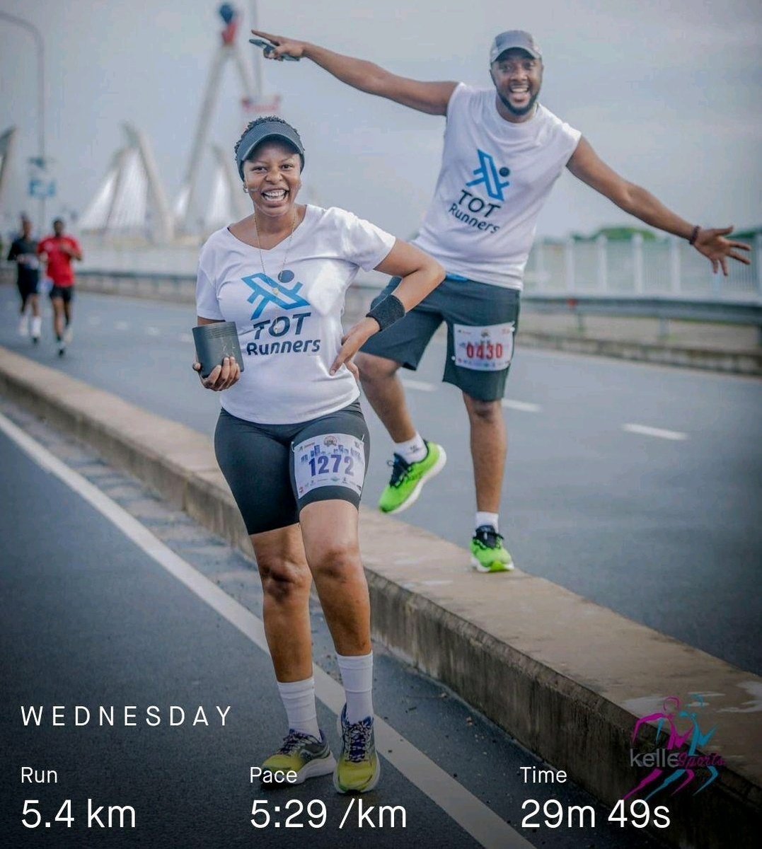 W E D N E S D A Y
Done with 5.4Km #EveningRun 

Powered by @JustFittz 
#TOTRunners
#FetchYourBody2024 
#RunningWithTumiSole 
#IPaintedMyRun