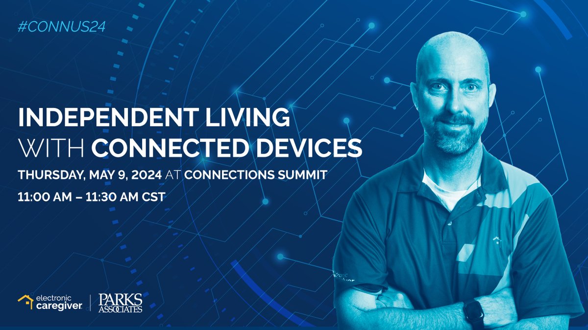Our CTO, Dr. David Keeley will be at #CONNUS24 by @ParksAssociates! Join us as we discuss the latest advancements in remote monitoring, personalized healthcare, and assistive technologies that empower individuals to live independently and improve their well-being.