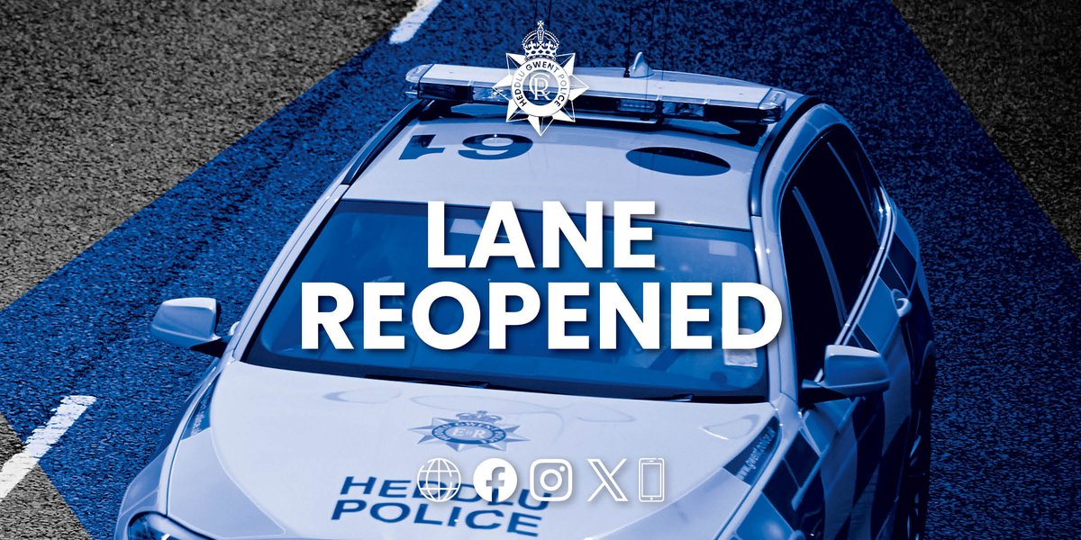 ℹ Lane reopened. ℹ Officers have now reopened the A4042 at Cwmbran and both lanes are now clear. Thank you for your patience. Stay safe.