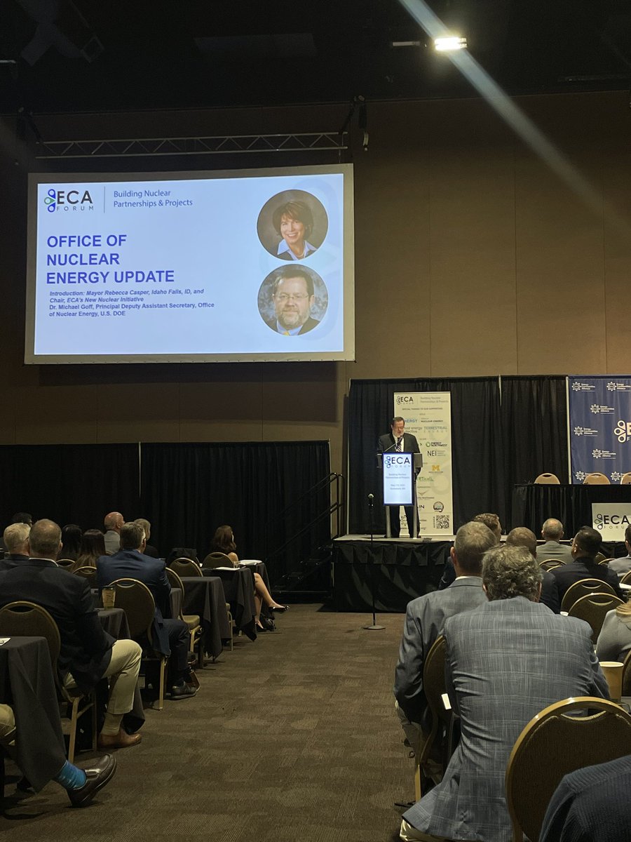 Today, ECA kicked off our Third New Nuclear Forum: Building Nuclear Partnership &amp; Projects! A special thanks to <a href="/GovNuclear/">Office of Nuclear Energy | US Department of Energy</a> and Dr. Michael Goff for providing us with an update from DOE’s Office of Nuclear Energy! Follow along as our forum continues in the Tri-Cities, WA!