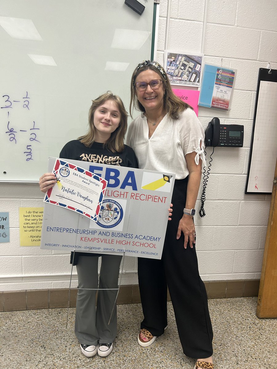 Congrats to Natalie V. who was recognized as an EBA Student Spotlight recipient! #ebaproud