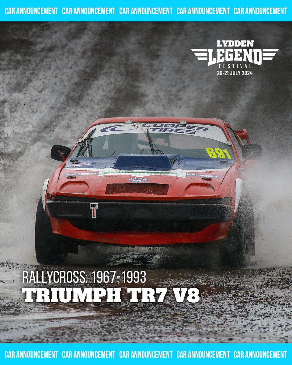 🏁 Car Announcement 🏁 Catch Nigel Davey’s iconic Triumph TR7 V8 at Lydden Legend! The TR7 V8 was popular among rally spectators in the late 70s and early 80s, with success in Manx and Ypres in the European Championship. 🎟 See it in action. Link in bio 🔗 #LyddenLegend