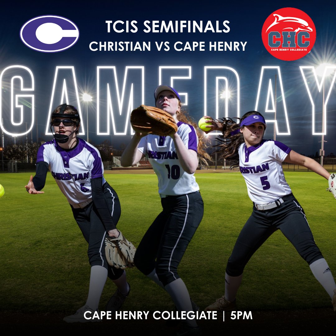 Varsity Softball survives the Quarterfinals! Help us cheer on our girls as they take on #2 ranked Cape Henry in the Semifinals today at 5PM! 

#ALLIN #GOCHRISTIAN #TGBTG