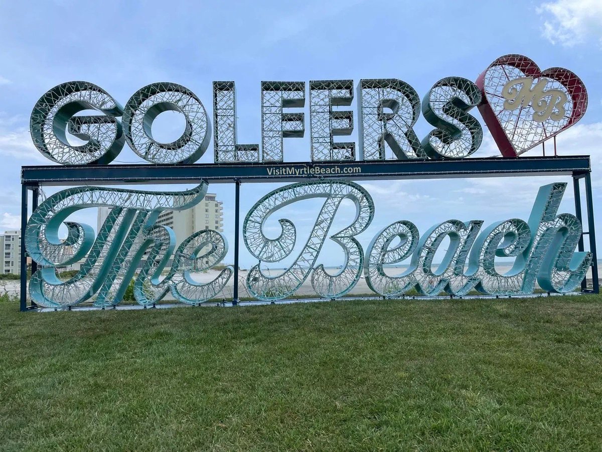 GOLFERS ❤️ THE BEACH! Check out the setup for the Myrtle Beach Classic before players tee off tomorrow! >> bit.ly/4br8W9O