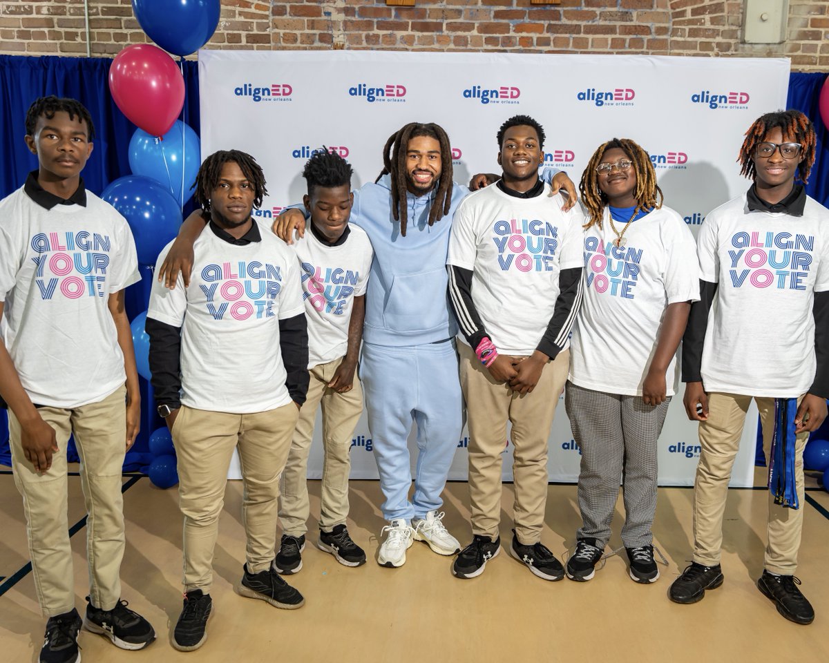 On Tuesday, May 7th, aligned New Orleans hosted “High School Voter Signing Day,” a part of the #alignYour Vote initiative. #HighSchoolVoterSigningDay #CivicEngagement #YouthVote #alignEDNola