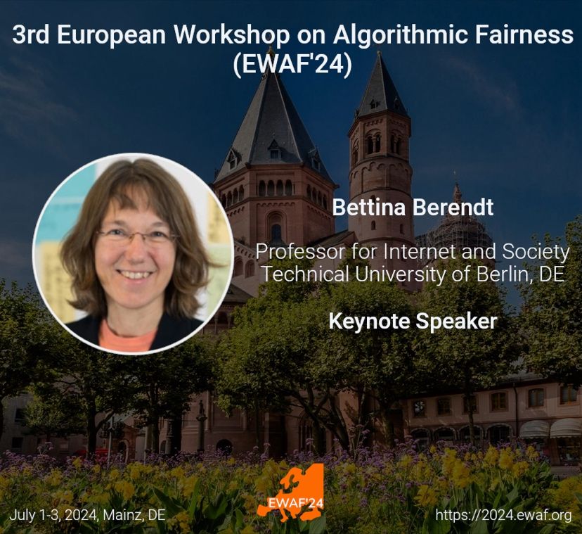 We're excited to announce Bettina Berendt as one of our keynote speakers for #EWAF24 👇