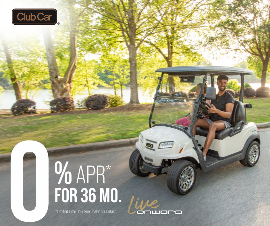 Looking to upgrade your ride? Club Car offers low financing options to make your journey smoother than ever! Explore now and start driving toward your next adventure. 🚘 bit.ly/3GMkiIY