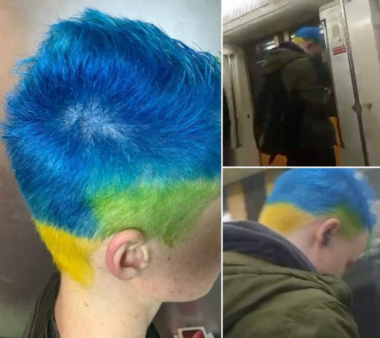 A young Moscow resident was recently fined and prosecuted by police for dyeing his hair yellow and blue, the colors of the Ukrainian flag. #OddNews #WavyWednesday #TheDriveTimeShow w/ @rollybello