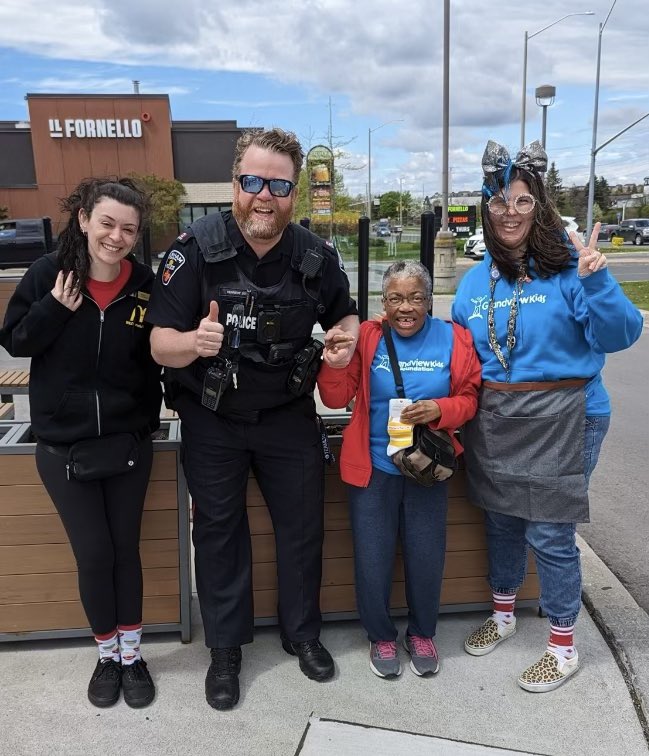 What a great way to spend the day! @DRPSWestDiv is out in #ajax and #pickering, supporting community partners, including @McDonaldsCanada as part of #McHappyDay. @GrandviewKids #drps #cops #police #ontario #canada #community