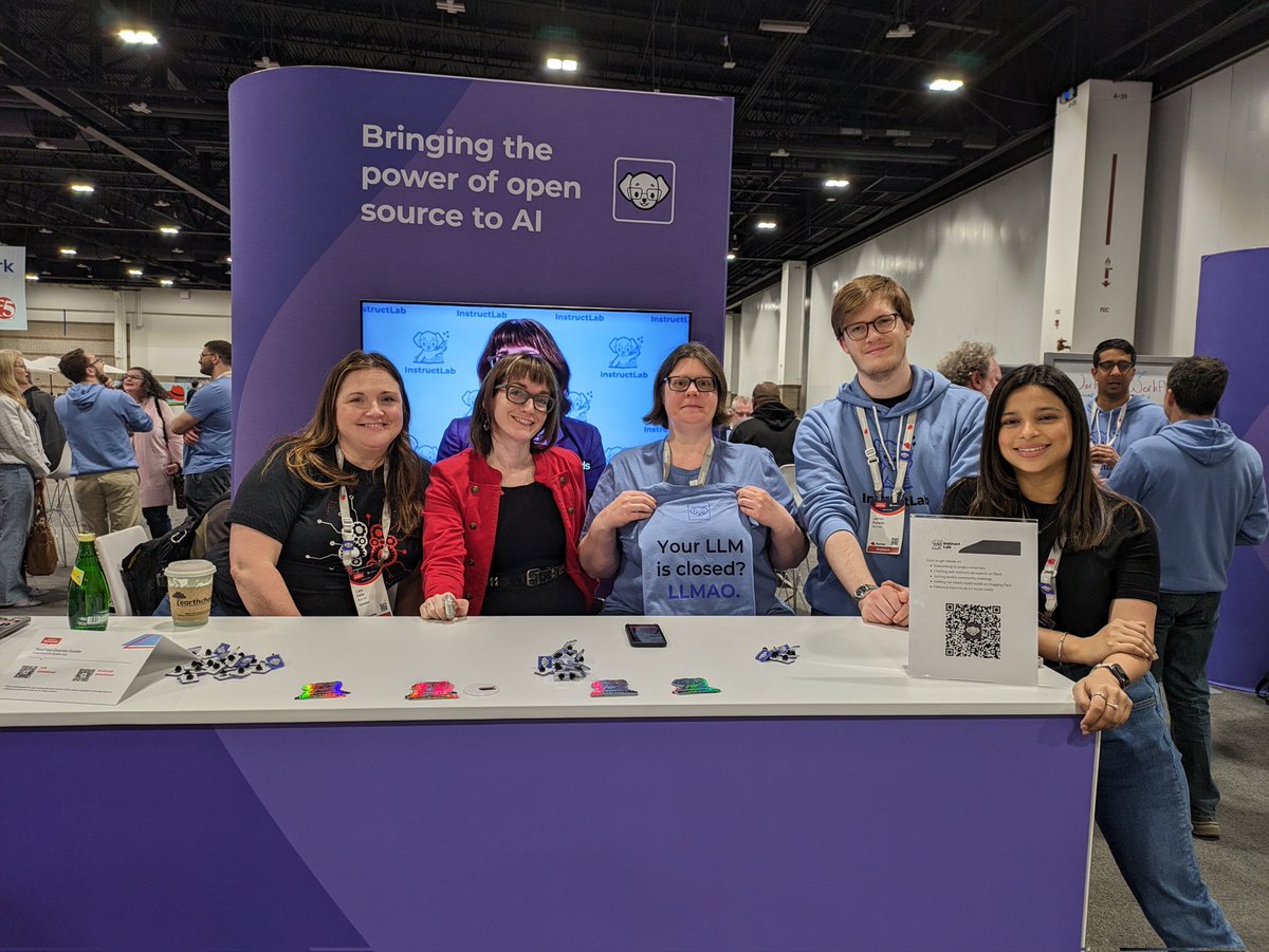 At #RHSummit? Come by the InstructLab lounge (booth 308 in the Expo hall) to learn about this community-based approach of contributing to LLMs, try your hand at it, and get some cool swag! We're here today until 5 p.m. MDT. #InstructLab #GenAI #opensource