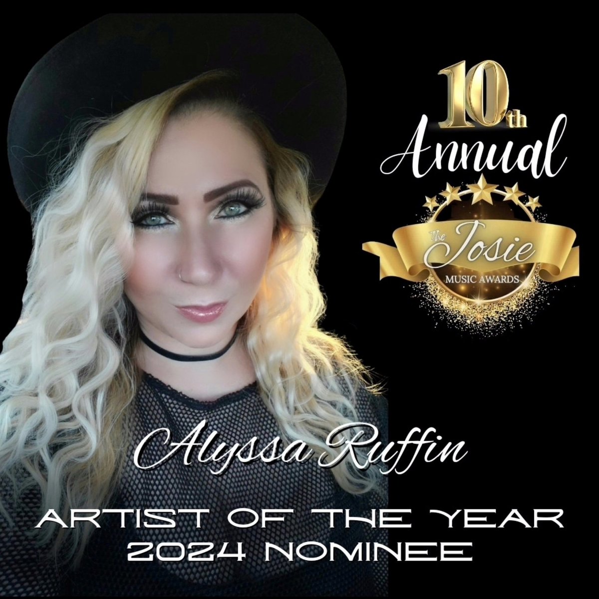 I am honored to be nominated for ARTIST OF THE YEAR at the 10th Annual @josiemusicaward held at the legendary Grand Ole @opry House in Nashville! This is a big year, so excited!

#AlyssaRuffin #Highway83Records #josiemusicawards #jmas #artistoftheyear #nominee #grandoleopry