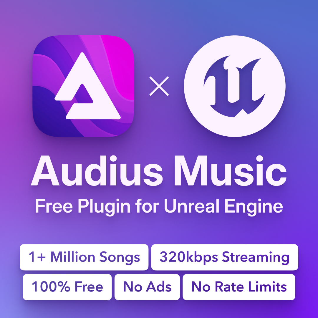 Audius 🎧 (@audius) on Twitter photo Are you building a game or app with <a href="/UnrealEngine/">Unreal Engine</a>?
Developers can now integrate the Audius Music Plug-in, via the Unreal Marketplace, directly into their creations.
This plug-in was created by an Audius community member and gives folks the opportunity to utilize the Audius Are you building a game or app with <a href="/UnrealEngine/">Unreal Engine</a>?
Developers can now integrate the Audius Music Plug-in, via the Unreal Marketplace, directly into their creations.
This plug-in was created by an Audius community member and gives folks the opportunity to utilize the Audius