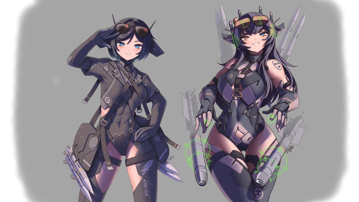 In recent events of commissioning art, here's what the two would look like side by side.
F-35 Girl (Avee): @SilenceUnknown3 

Artist: @Zhvowa