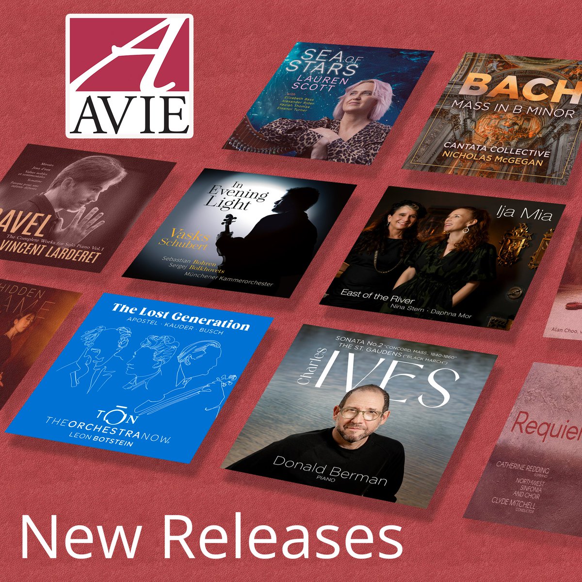 Enjoy selections from recent AVIE releases with the AVIE Presents: New Releases Spotify playlist! Now featuring The Orchestra Now, Donald Berman, Sebastian Bohren, East of the River, and more. Listen here: spoti.fi/3MQaG2u
