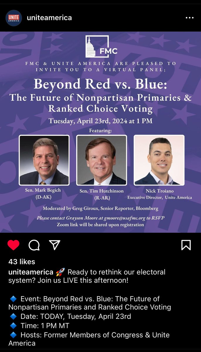 Wish I had seen this sooner. Did anyone attend? #RankedChoiceVoting #EndTheDuopoly