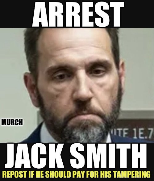 Riddle me this! Given liberals believe 'falsifying records - even if it at best is a small accounting error - is worth 34 FELONY COUNTS and over 100 years in PRISON what should happen to #JackSmith ? He submitted ACTUAL FALSE RECORDS to a Federal Court.