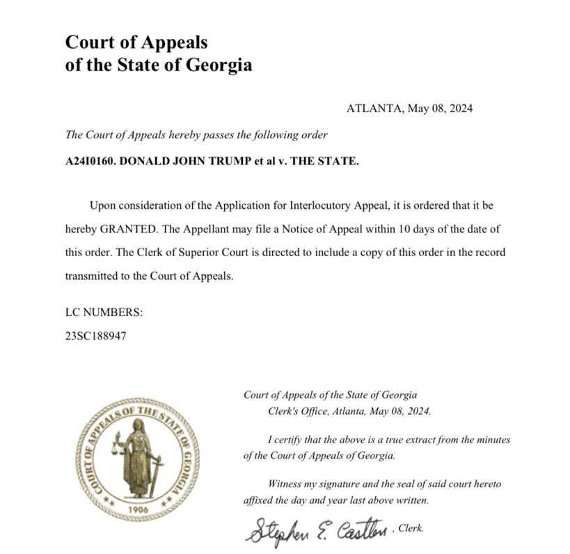 🚨JUST IN🚨 It’s looking like Fulton County DA Fani Willis will likely be disqualified and the Trump Georgia trial will probably be postponed until after the 2024 Presidential election! This comes after Judge Cannon indefinitely postponed President Trump’s trial in Florida.