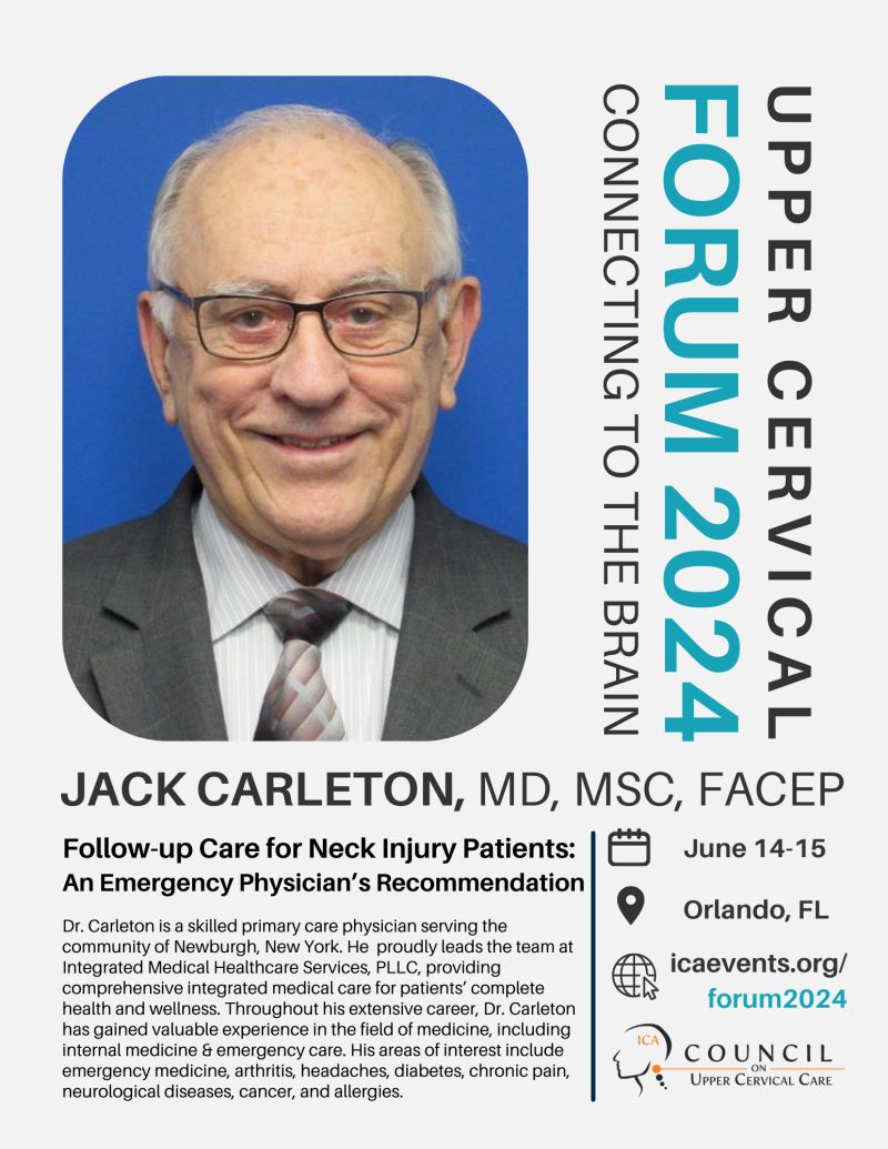 drjfbrowning's tweet photo. Exclusively at the Upper Cervical Forum 2024: Connecting to the Brain listen to a veteran ER doctor (who has referred over 2000 patients for upper cervical care) will share his protocol &amp; scanning procedure to consider if a patient is a candidate for care.
@ICAChiropractor https://t.co/7Gt2IR931S