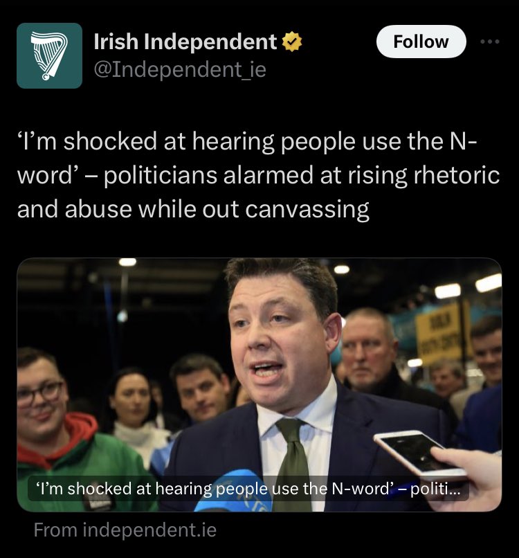 If the regime listened to us in 2016 and took real steps to end immigration, the far right today would be using its energies to name names in the people trafficking industry. Instead Paul McAuliffe is catching N bombs on the doorsteps and Clonmel has a Hitlerian sniper problem.