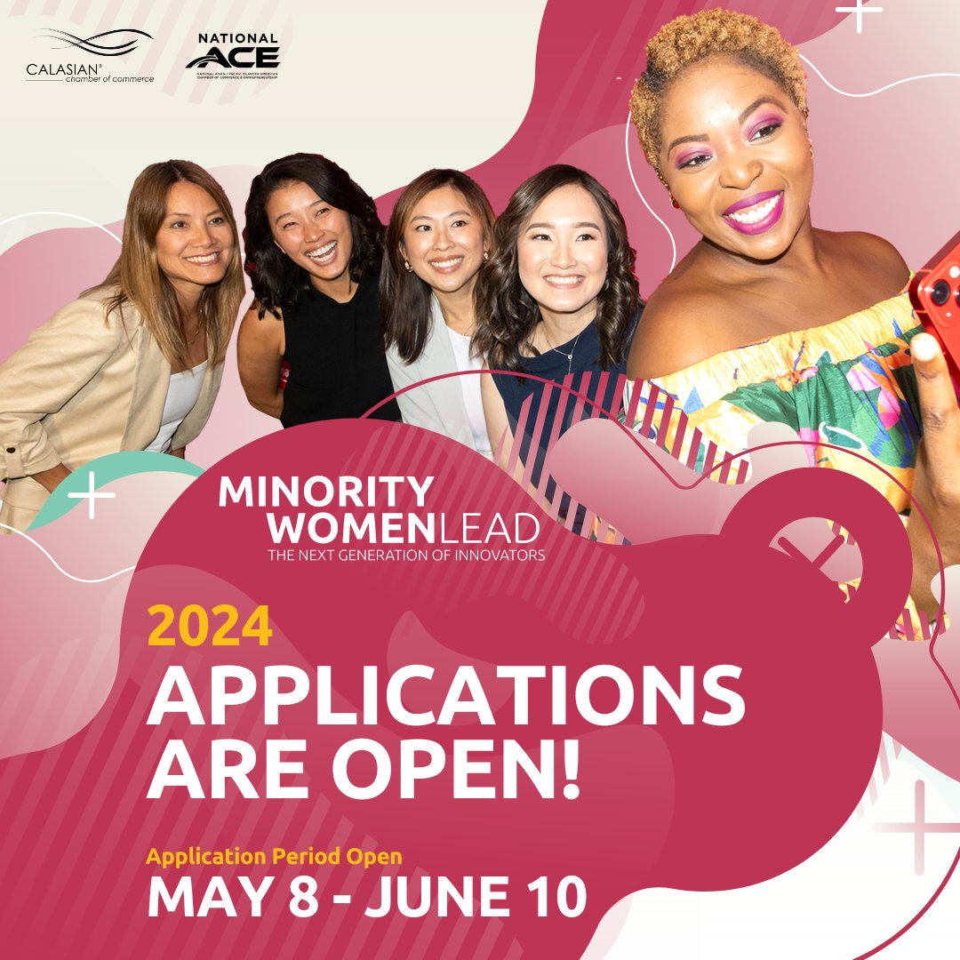 CalAsian Chamber (@calasiancc) on Twitter photo 📣 In partnership with <a href="/NationalACE/">National ACE</a> we're seeking visionary minds to join the 7th Annual Minority Women Lead pitch competition. Showcase your ideas for a chance to win cash prizes + valuable rewards.
Applications close on June 10th, so apply now: nationalace.submittable.com/submit/295450/… 📣 In partnership with <a href="/NationalACE/">National ACE</a> we're seeking visionary minds to join the 7th Annual Minority Women Lead pitch competition. Showcase your ideas for a chance to win cash prizes + valuable rewards.
Applications close on June 10th, so apply now: nationalace.submittable.com/submit/295450/…