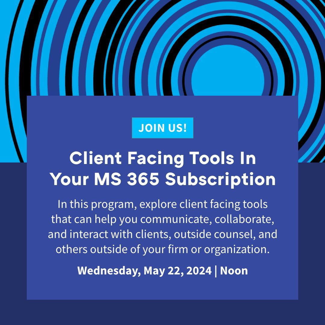 If your firm is paying for a Microsoft 365 subscription but only using standard applications, you are missing out! Explore client-facing tools to help you communicate and collaborate better with @catherinereach of the Center for Practice Management: buff.ly/4bpHNUO.