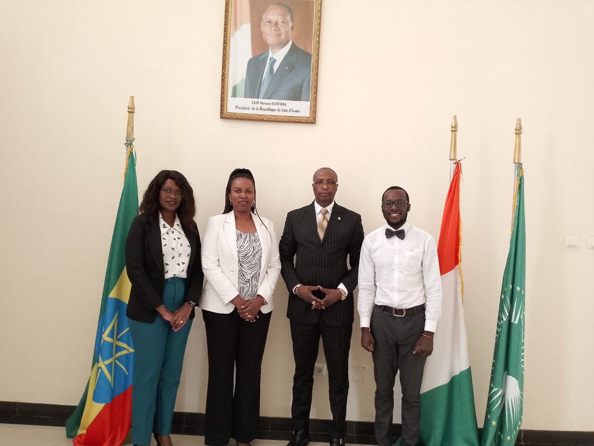 Glad that one of my official duties at @UNCTAD's regional office for Africa was to pay a courtesy visit with the team to H.E Ennio Maes, the Cote D'Ivoire ambassador to Ethiopia. Honored to contribute to fostering stronger trade and development ties. 🌍🤝