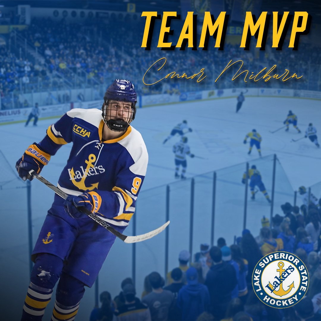 Congratulations to @connormilburn19 on being named as our Most Valuable Player!!!

Milburn finished the season with 35 points. He ranked top-5 in the CCHA in points, goals, assists, and +/-, and he was named CCHA Co-Best Defensive Forward and All-CCHA Second Team.