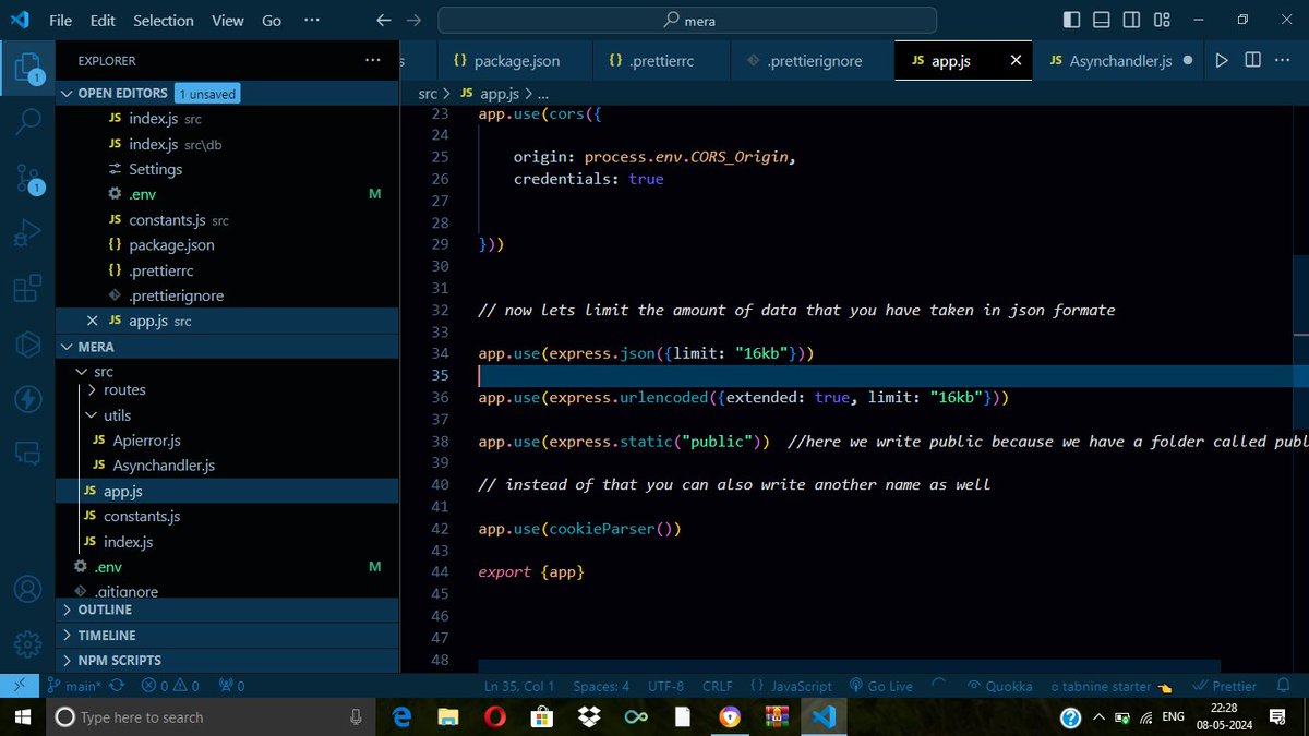 DAY124: Just had a breakthrough in my coding journey! 🚀 Delved into custom API responses, error handling, and got a glimpse of middleware concepts. Learning something new every day! #CodeNewbie #HappyLearning #365DaysofCode