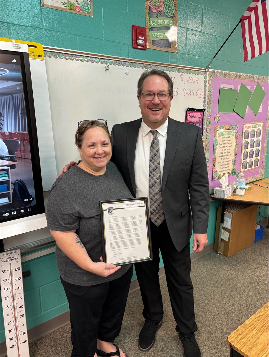 What a great morning <a href="/thornebrooke_es/">OCPS Thornebrooke</a> to share a letter presented from a graduating senior <a href="/Olympia_OCPS/">OlympiaHighSchool</a> sharing the fond memories of being in Ms. Chonko's class nearly a decade ago.  Thank you!  <a href="/maria_f_vazquez/">Supt_Vazquez</a> <a href="/DrRahim_Jones/">Dr. Rahim Jones</a> <a href="/OCPSnews/">ocpsnews</a> @hsdocps