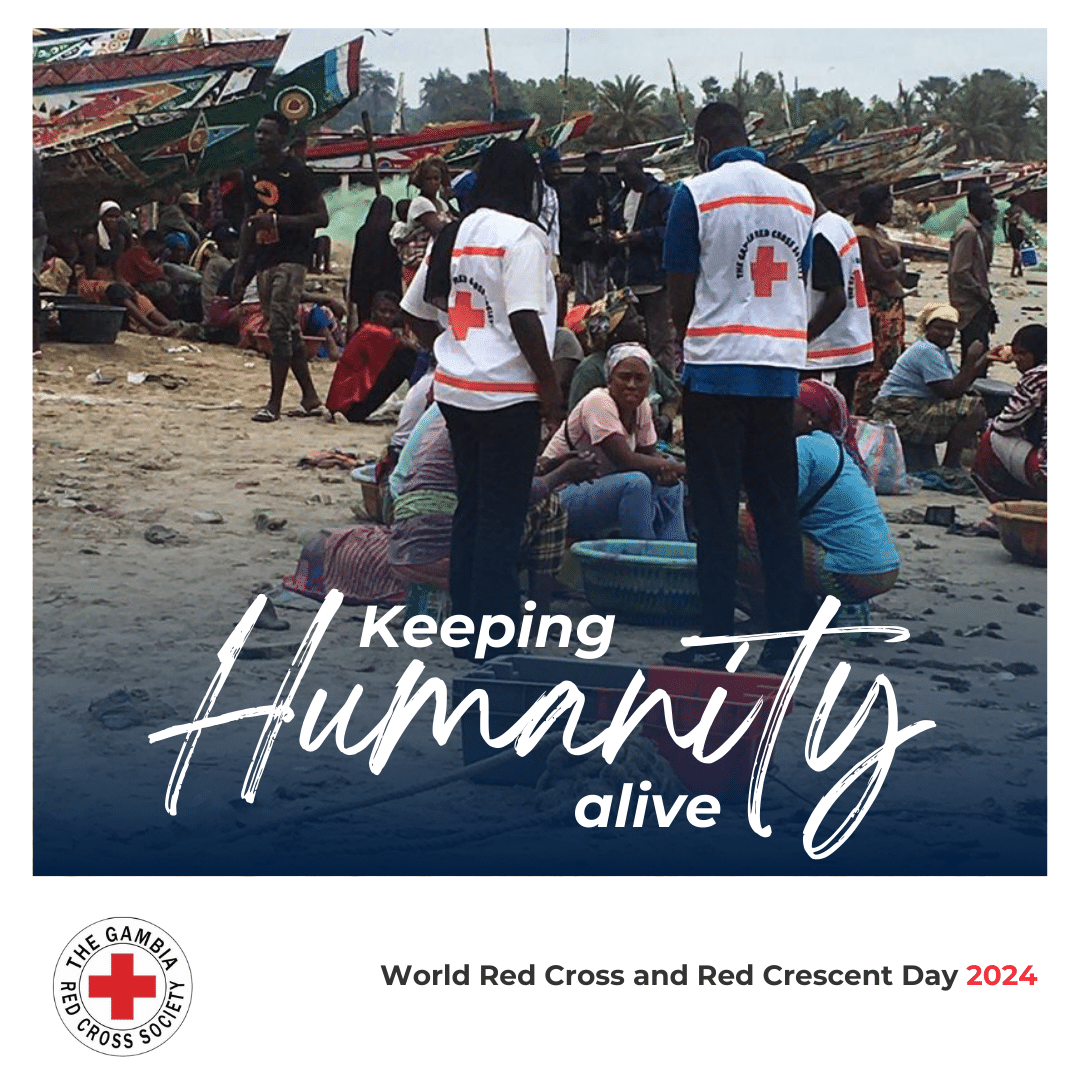 GambiaRedCross's tweet photo. Happy World Red Cross and Red Crescent Day! 

A heartfelt salute to our 15,000 dedicated volunteers for their exceptional work in communities. You are #KeepingHumanityAlive! https://t.co/RICZjml82g