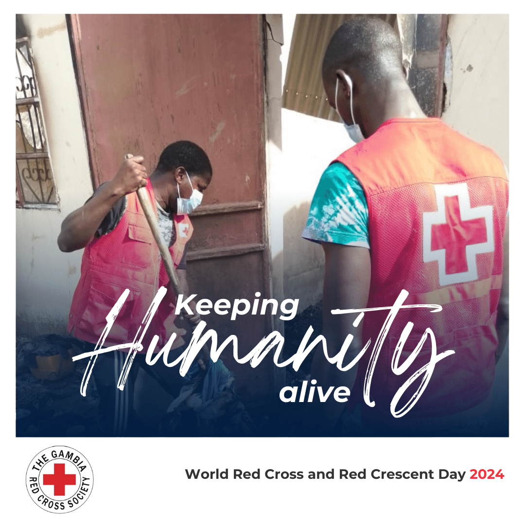 GambiaRedCross's tweet photo. Happy World Red Cross and Red Crescent Day! 

A heartfelt salute to our 15,000 dedicated volunteers for their exceptional work in communities. You are #KeepingHumanityAlive! https://t.co/RICZjml82g