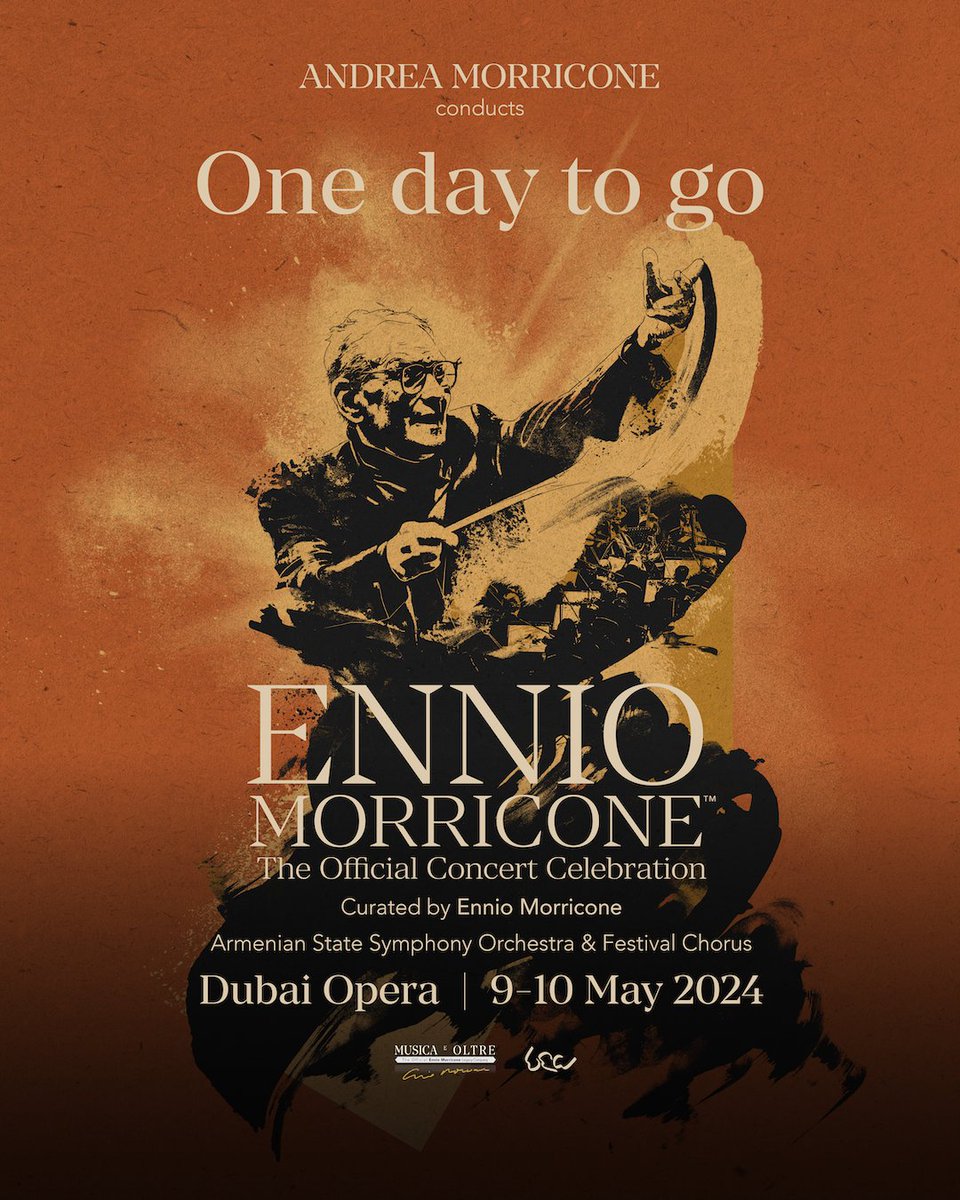 Just one day left for a night dedicated to the iconic film composer, Ennio Morricone, on 9 & 10 May 2024. Let the silver screen come alive with the timeless melodies of one of the greatest film composers of all time.
