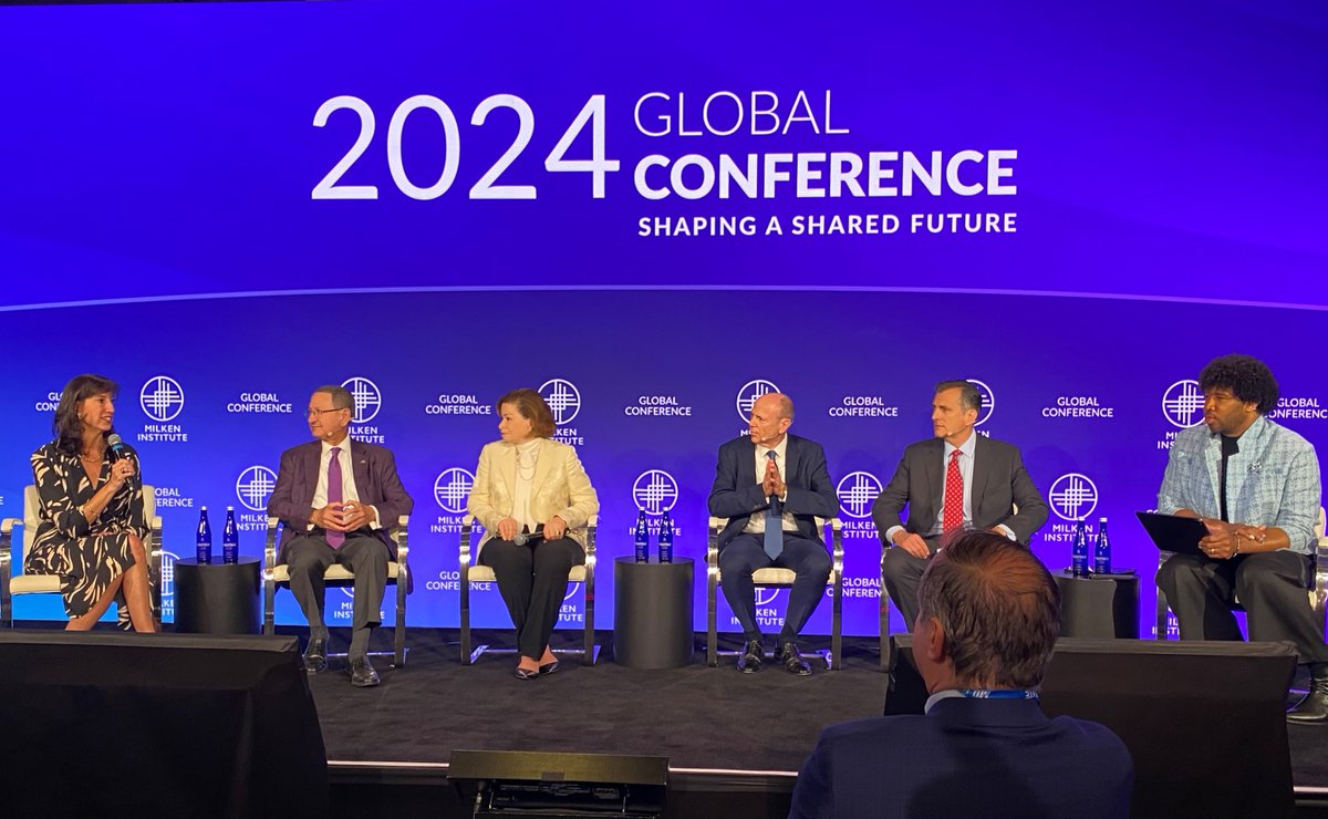 Carter Center CEO @P_AlexanderCEO joined colleagues from @ObamaFoundation, @TheBushCenter, @ClintonFdn and @RonaldReagan at @MilkenInstitute’s #MIGlobal to discuss how we are working to advance democratic ideals at home and abroad.