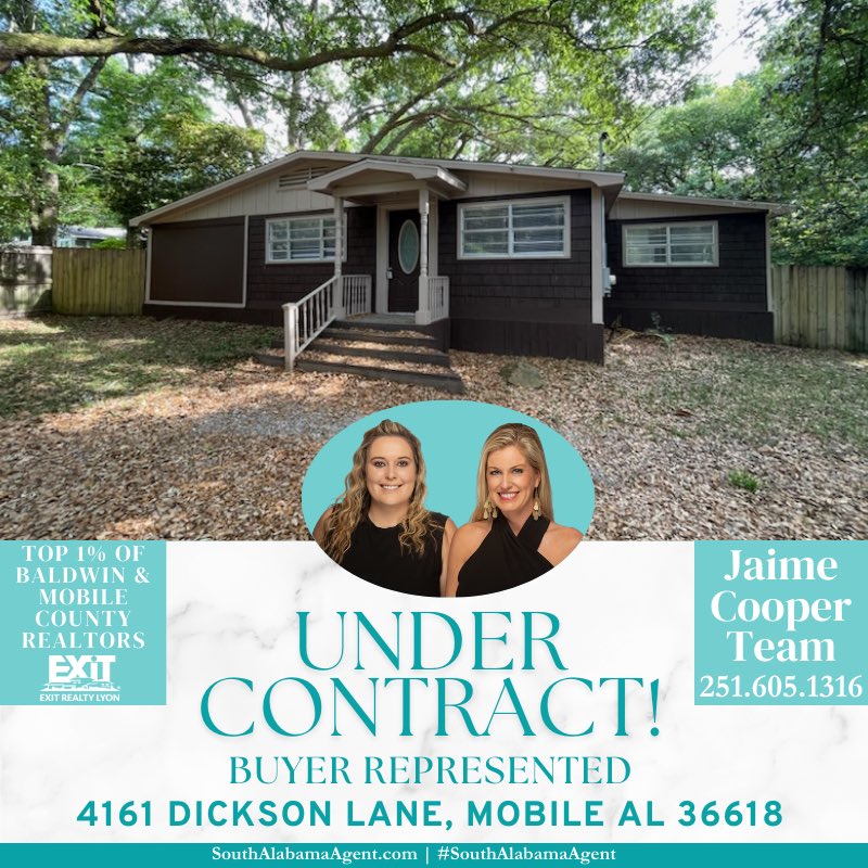 Excited for our client who is under contract on this Mobile Alabama home!🤩

Jaime Cooper Team 📲 251.605.1316
#Realtor #SouthAlabamaAgent  #ListWithJaime #BuyWithJaime  #realestate #sold #closed #BuyerAgent #BuyerRepresentative #mobileal #mobilealabama 
LC: Dauphin Creek Realty