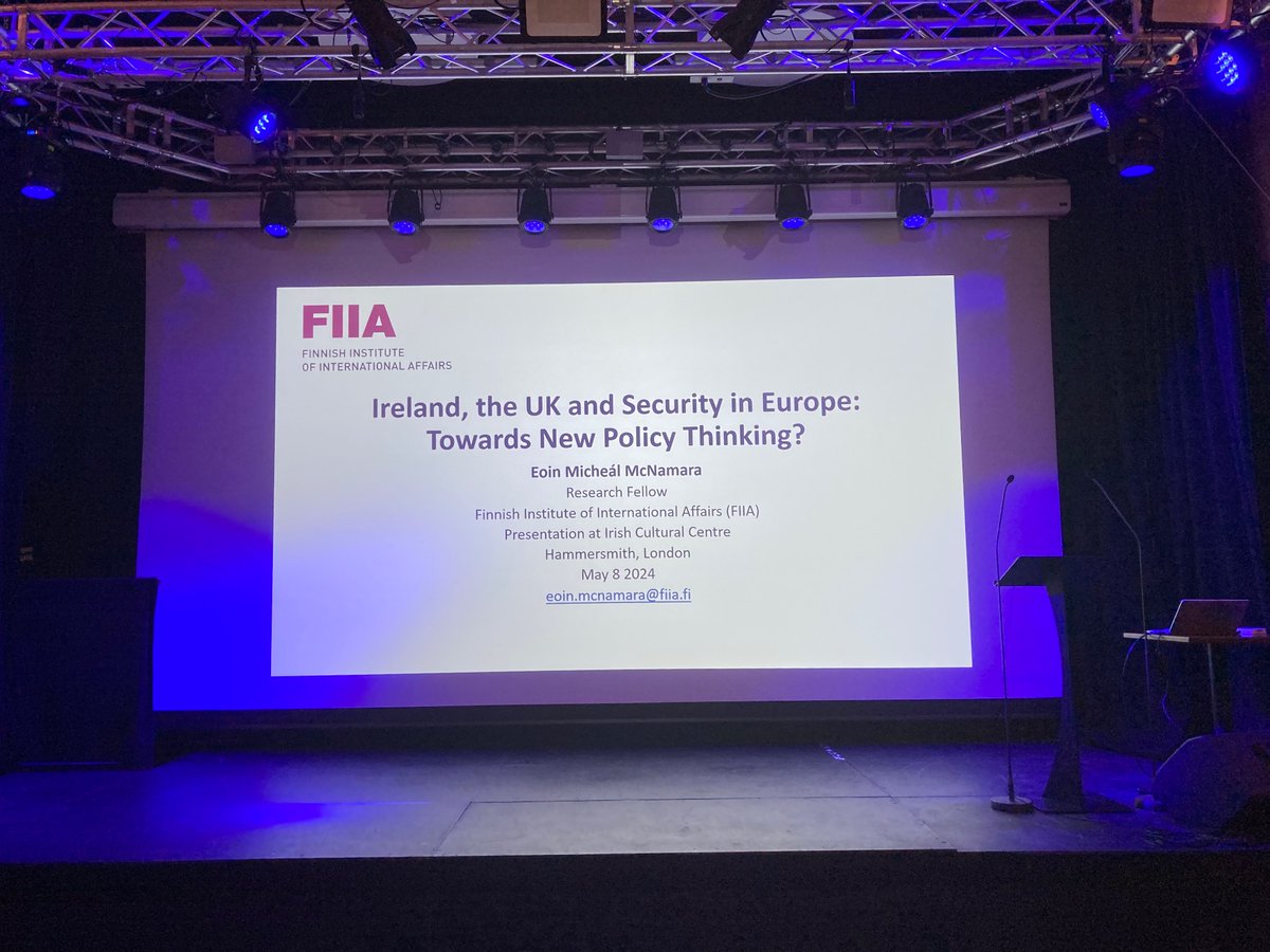 Getting ready to talk about some of my favourite subjects here in #London. @MyICCLondon @FIIA_fi #Ireland #UK #Europe #security #defence