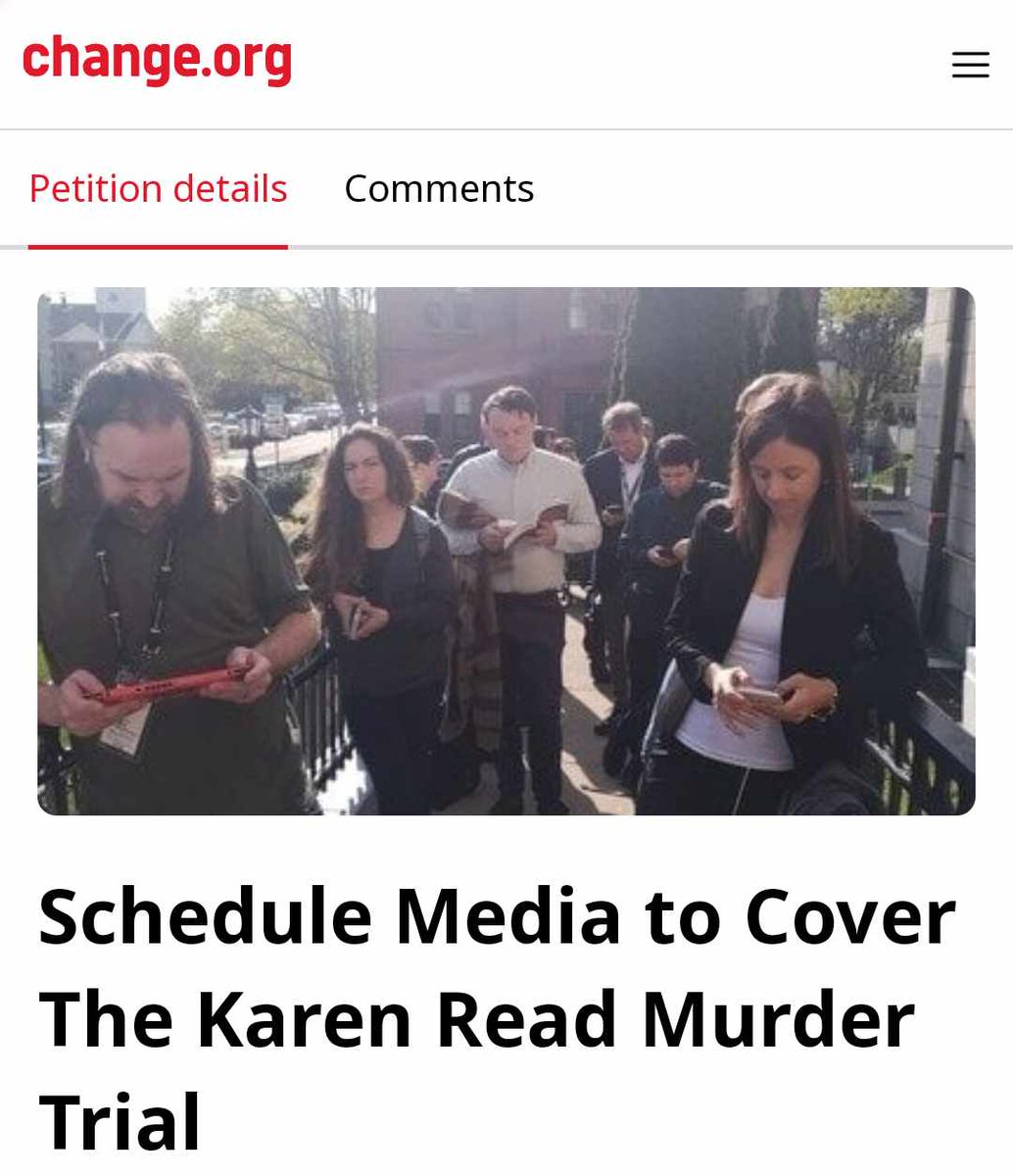 I have started a petition asking for changes to be made in the media access to the #KarenRead trial. Please read and show your support for a media/press schedule that would eliminate standing in line and unnecessary competition for access and ease of reporting that is fair to all