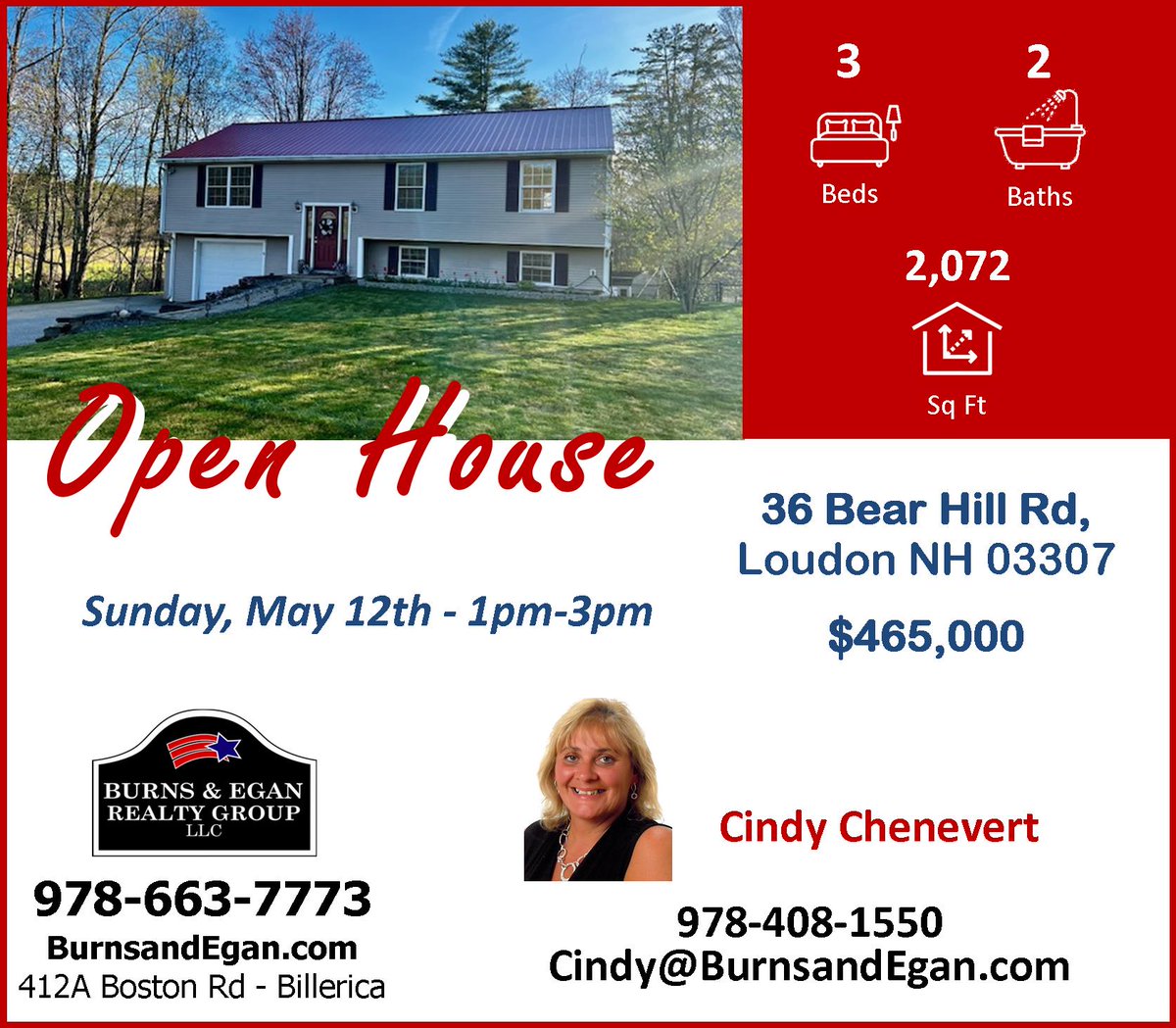 Open House This Sunday! 

#LoudonNHrealestate  #LoudonNH  #realestatemarket #LoudonNHhomes #homesforsale #homeownership #realestate #burnsandegan  #dreamhome #forsale #househunting #homes #newhome #newconstruction #townhomes #openhouse