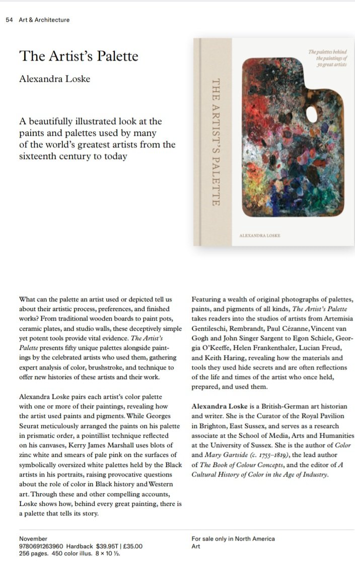 The North American color cat is out of the bag. 🎨 🎨 🎨 #artistspalettes #TheArtistsPalette #colour #color #colourhistory #colorhistory @PrincetonUPress