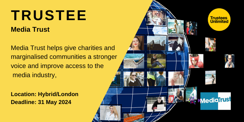 **NEW TRUSTEE OPPORTUNITY**

 #MediaTrust

Deadline: 31 May 2024
More info: ow.ly/qvSk50RzyIq

 #Governance #CharityTrustee #TrusteeRole #Trustee #GoodGovernance #Charity #CharityRole #CharityJob #Trustee #BoardMember #Nonprofit #CharityTrustee #Nonprofit