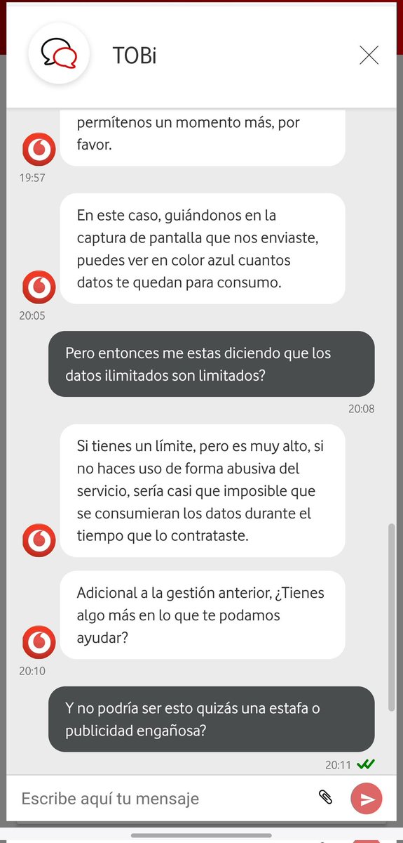 _PedroRuben's tweet photo. Que resulta que los bonos de datos ilimitados de Vodafone, son limitados. Quién me lo iba a decir #Vodafone #Robafone #estafa #timo https://t.co/CRxko9ygqM