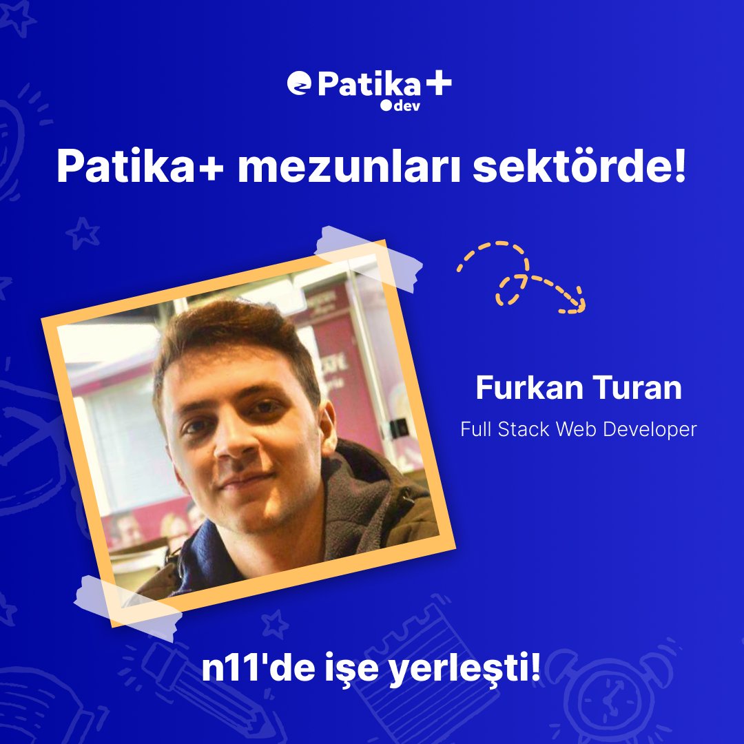 🎉 Patika+ mezunları sektörde! 🎉 Yoğun çalışma ve özverili eğitim sürecinin ardından, mezunlarımızdan Furkan Turan n11'de yazılım kariyerine başladı! 🚀 Tebrikler Furkan, n11’deki yeni yolculuğunda başarılar! Furkan gibi siz de yazılım dünyasında yerinizi almak istiyorsanız,…