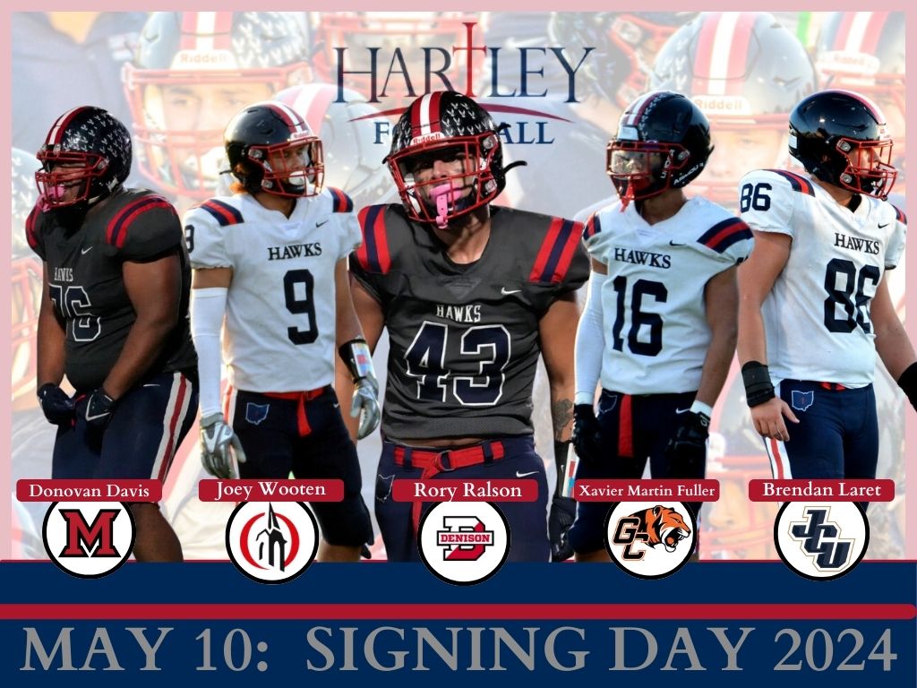 Friday, May 10 Hawks Football Signing Day Celebration!  3:20 in the Cafeteria!  #TeamworkToughnessTradition