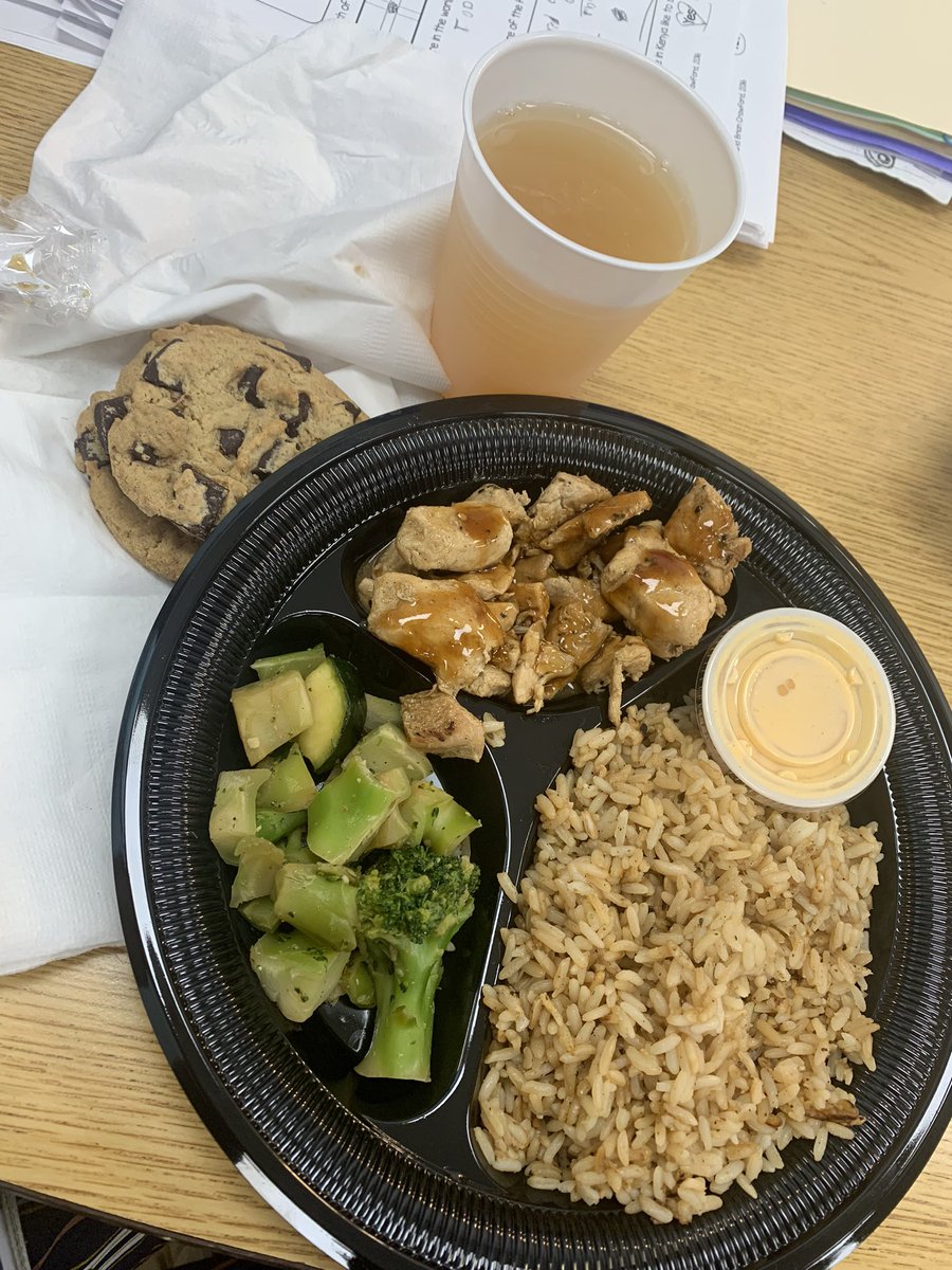 I definitely enjoyed the hibachi for lunch today! Thank you Ms. Johnson! ❤️ #TeacherAppreciationWeek