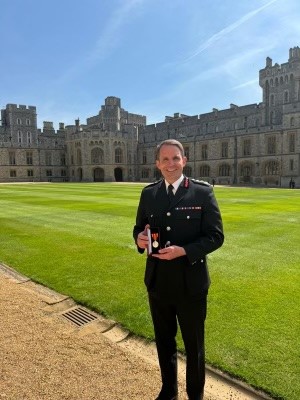 Today, our Chief Fire Officer Dave Russel received the King’s Fire Service Medal at an event at Windsor Castle led by The Prince of Wales. Dave was awarded The King’s Fire Service Medal in the New Year's Honours and the award is the highest honour that fire service personnel can…