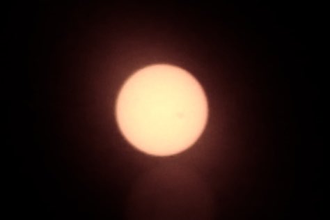 NorthernSkies5's tweet image. AR3664 visible to the naked eye with a solar filter. Glad I kept my eclipse glasses #sunspots #solarmax